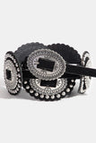 Faux Leather Western Concho Belt