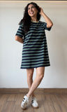Stripe Short Sleeve T-shirt Dress