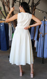 Ivory Belted Button Dress