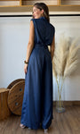 Blue Sleeveless Jumpsuit