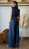 Blue Sleeveless Jumpsuit