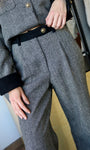 Corduroy Contrast Tweed Pants