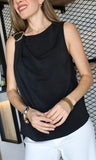 Sleeveless Top with Gold Trim