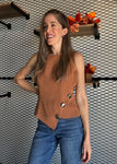 Squared Cut Button Blouse