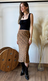 Animal Print Midi Skirt