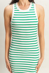 Striped Sleeveless Bodycon Midi Dress