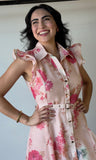 Flower Print Button Dress