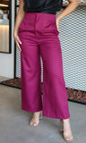 High Waist Side Pocket Wide Pants