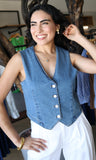 Stretch Denim Vest