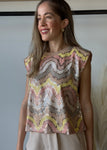 Blush Multi-Colored Sequin Blouse