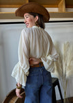Ivory Ruffle Blouse