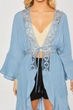 Tie Waist Ruffle Kimono