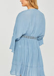 Tie Waist Ruffle Kimono