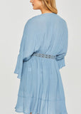Tie Waist Ruffle Kimono
