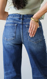 High Rise Crop Boyfriend Cufffed Jeans