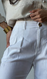 Linen Tailored Wide-leg Pant