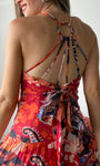 Printed V-neck Shoulder Strap O-ring