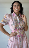 Flower Print Button Dress