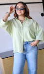 Oversized Button Down Collared Shirt