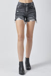 High Rise Distressed Shorts