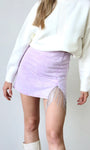 Rhinestone Fringe Mini Skirt