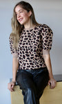 Short Sleeve Leopard Sweater