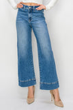 Medium High Rise Wide Jeans