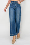 High Rise Wide Ankle Jeans