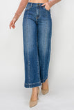 High Rise Wide Ankle Jeans