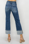 High Rise Ankle Straight Jeans