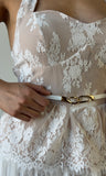 Pleated and Lace Mix Palazzo