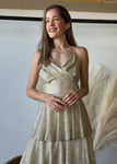 Lurex Tiered Maxi Dress