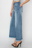 High Rise-Crop Wide Leg Jeans