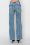 Mid Rise Straight Jeans
