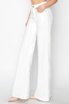 White High Rise-Wide Pants