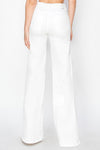 White High Rise-Wide Pants