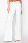 White High Rise-Wide Pants