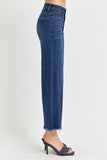 High Rise-Crop Wide Leg Jeans