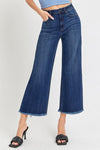 High Rise-Crop Wide Leg Jeans