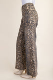 Leopard Print Flare Jeans