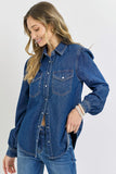 Shirring Sleeve Relaxed Fit Shirts
