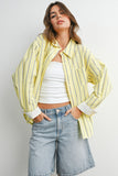 Striped Long-sleeve Button-up Shirt