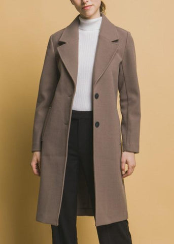 Greystone Notched Lapel Buttoned Coat