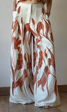 Rust Print Pants