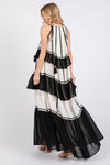 Color Block Sleeveless Maxi Dress