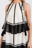 Color Block Sleeveless Maxi Dress