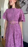 Lavander Belted Maxi Dress