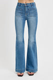 High Rise Flare Front Pocket Jeans