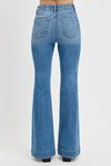 High Rise Flare Front Pocket Jeans