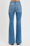 High Rise Flare Front Pocket Jeans